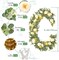 6.4 Ft Fuller Flower Garland with Light Butterfly, Artificial Eucalyptus Garland with Champagne Flowers Fake Rose Camellia Vine for Table Centerpiece Wedding Arch Room Decor